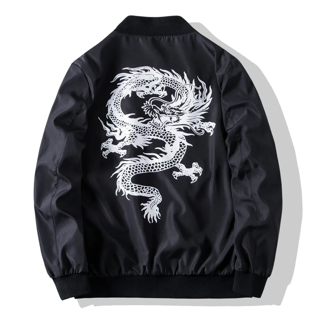 Bomber Jacket Men Chinese Dragon Embroidery Pilot Jacket