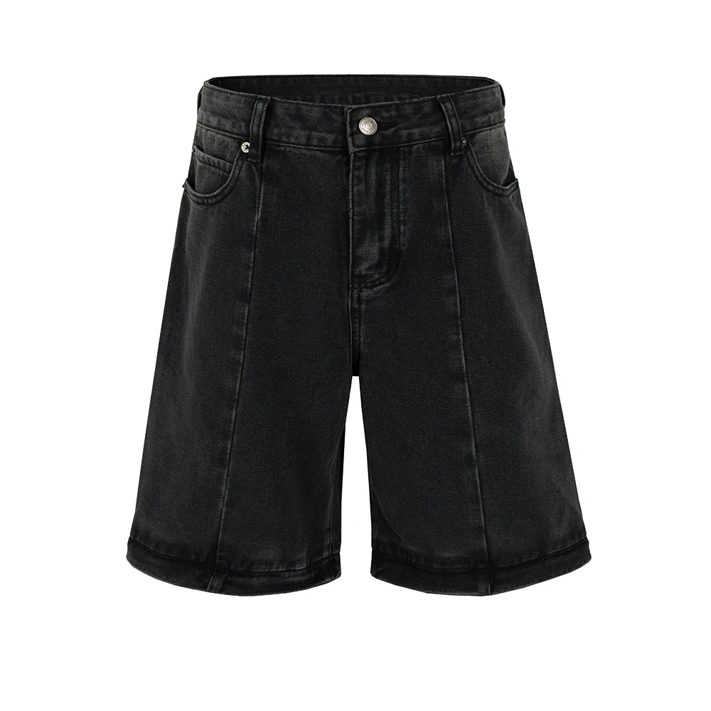 Vintage Washed Distressed Detachable Micro Flared Jeans